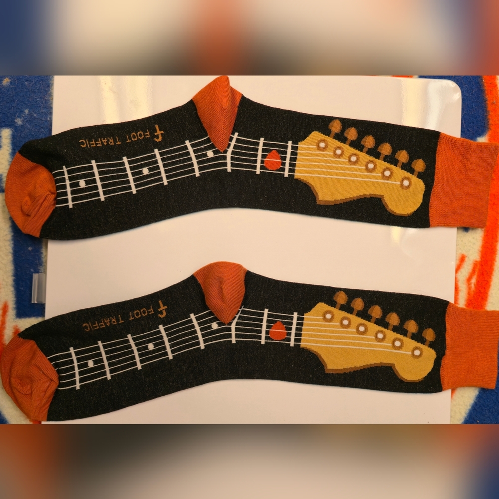 NWOT Foot Traffic Guitar Socks - Picture 2 of 2